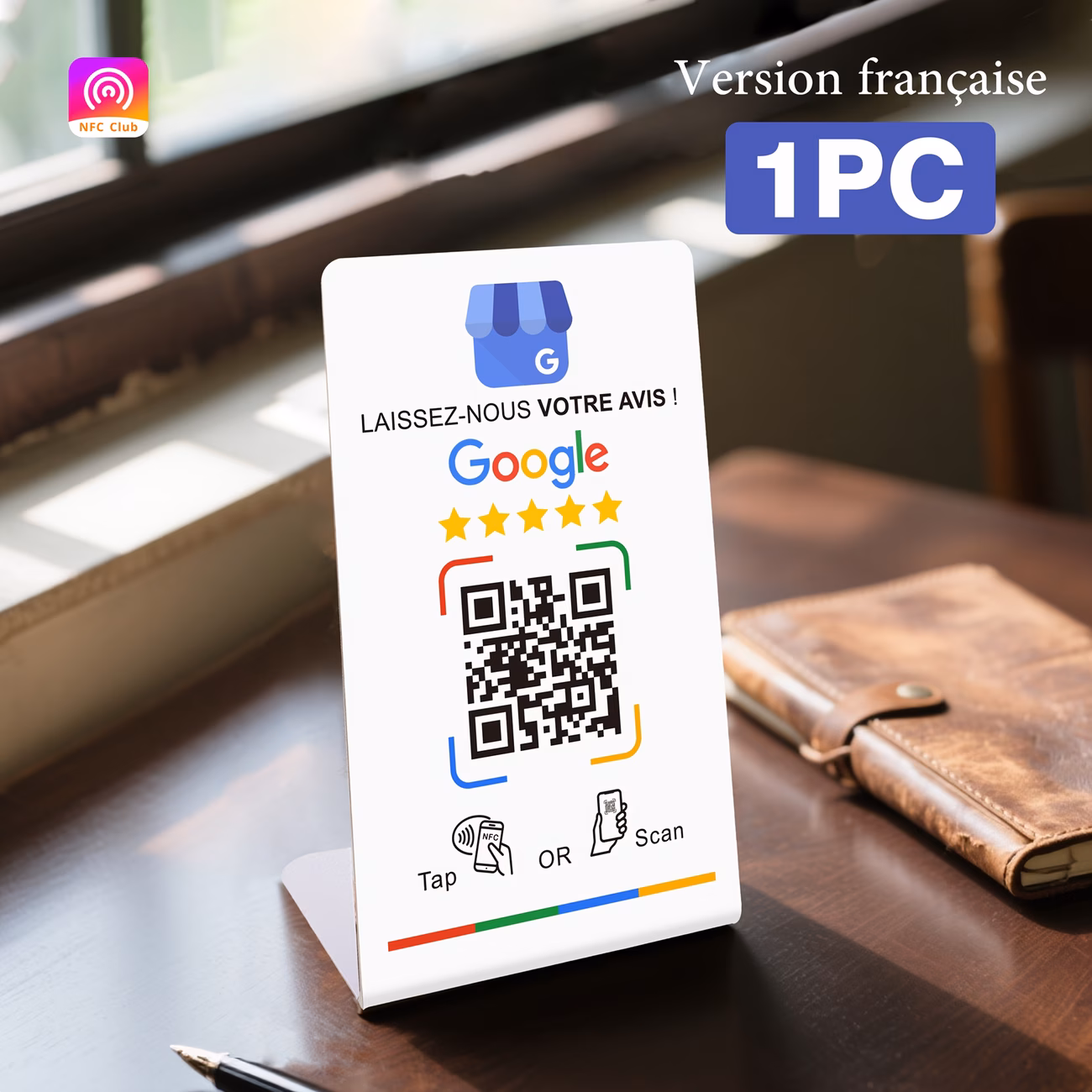 Support QR Code avis Google