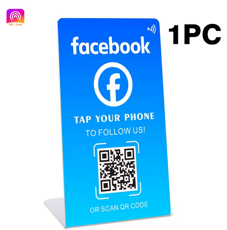 Support NFC et QR code pour une redirection vers votre page facebook