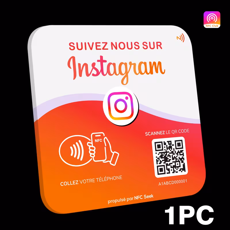 Plaque de redirection vers Instagram